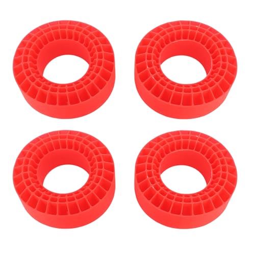 Asixxsix 4 Stück 1,9 Crawler-Reifenschaum, Verbessert Griffigkeit und Stabilität, Wasserdichter, Temperaturbeständiger Silikon-Innenfüller, für 1,9-Zoll-Reifen von 1/10 RC Car (Rot) von Asixxsix