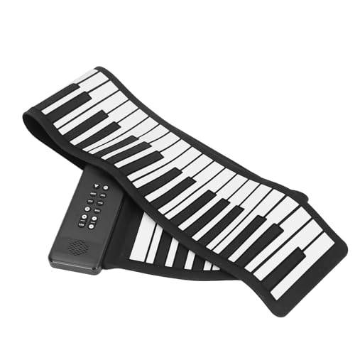 Asixxsix 88 Key Roll Up Piano -Tastatur, Tragbare Wiederaufladbare Handrollpiano mit 128 Tönen 128 Rhythmen Midi -Funktion, für Anfänger Kinder Erwachsene Klassenzimmerunterricht von Asixxsix