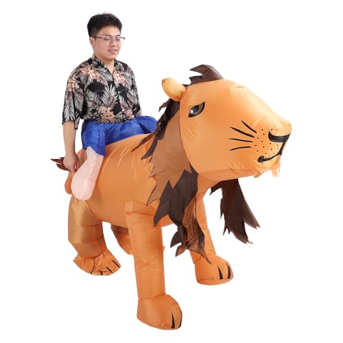 Asixxsix Aufblasbares Kostüm, Polyester Blow Up Kostüm, Ride On Löwe Kostüm, lustiges Halloween Kostüm für Verkleidungspartys Festivals, 150-190cm, lebendiges Farbdesign Asixxsix Aufblasbares Kostüm, Polyester Blow Up Kostüm, Ride On Löwe Kostüm, lustiges Halloween Kostüm für Verkleidungspartys Festivals, 150-190cm, lebendiges Farbdesign von Asixxsix