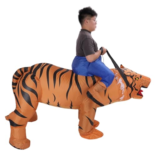 Asixxsix Aufblasbares Tigerkostüm, L Größe Ganzkörper Blowt Tierkostüm für 150-190 Cm Körperhöhe, Lustiges Tigerkostüm mit Batteriekoffer und Gebläse für Halloween-Party-Cosplay Carnival Asixxsix Aufblasbares Tigerkostüm, L Größe Ganzkörper Blowt Tierkostüm für 150-190 Cm Körperhöhe, Lustiges Tigerkostüm mit Batteriekoffer und Gebläse für Halloween-Party-Cosplay Carnival von Asixxsix