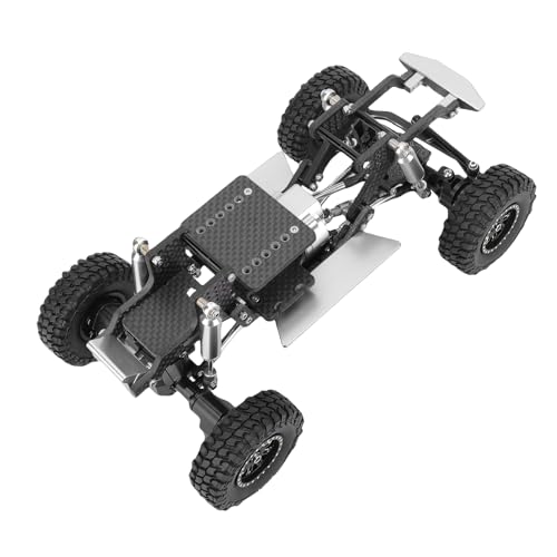 Asixxsix Carbon -Faser -RC -Chassis -Rahmenkit, Leichte Upgrade -Teile mit Hoher Stärke für Ascent 18 1/18 RC Crawler, mit Modularem Design für die Einfache Installation (schwarzes Silber) von Asixxsix
