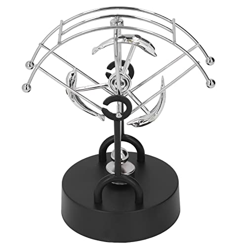 Asixxsix Delphin Perpetual Motion, kinetische Kunst Perpetual Motion Machine Schreibtisch Spielzeug Elektrisches magnetisches Metall Perpetual Swing Spielzeug für von Asixxsix