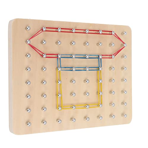 Asixxsix Hölzernes Geobrett, Pädagogisches Montessori-Spielzug Mathematische Manipulationsmaterial-Array-Block MIT Gummibänern, Stammspielzug Grafische Mathematik-Muster-Blöcke Asixxsix Hölzernes Geobrett, Pädagogisches Montessori-Spielzug Mathematische Manipulationsmaterial-Array-Block MIT Gummibänern, Stammspielzug Grafische Mathematik-Muster-Blöcke von Asixxsix