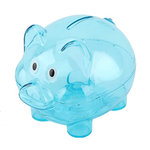 Asixxsix Kleine Pädagogische -Sparschweine Aus-Dasichtigem Kunststoff, Cartoon-Schweinigenform, Transparent (S) von Asixxsix