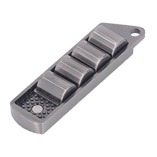 Asixxsix Metall-Fidget-Slider-Spielegug Zum Stressabbau, Magnetische Metall-Fidget-Spielzug, Herren-EDC-Schicht (Silver) von Asixxsix