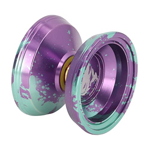 Asixxsix Professionelles Nicht Reagierende Yoyo, Yo-yo aus Aluminiumlegierung für Kinderanfänger, Hochleistung-yoyo MIT 3 Ersatz-Yoyo-Schnüren und Handschuh, Wunderbare Geschenke Haur (Green) von Asixxsix
