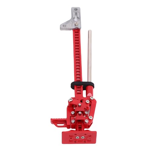 Asixxsix RC Car Slideable Jack, Aluminium -Legierungsinstrument für 1/10 -Skala -Crawler -Autos, RC -Zubehör von 1/10 Skala mit Schockiertem Design, für RC Climbing Crawler Car (Rot) von Asixxsix