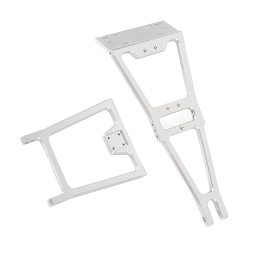 Asixxsix RC -LKW- und Schleppbau -Kit, 1/10 Winch Double Stent Rescue Truck Tow Crane Arm Wrecker Set Kompatibel mit SCX10 Capra LCG Chassis Frame DIY -Teile Updates (Silver) von Asixxsix
