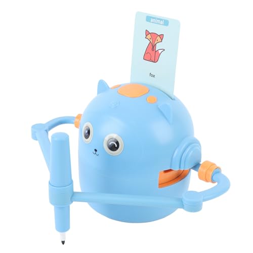 Asixxsix Roboter für Kinder mit 100 Lernkarten, Interaktiver Bildungsmalerei Roboter mit Sprachinteraktion, Roboterzeichnung Maschine für Mädchen und Anwesend (Himmelblau) von Asixxsix