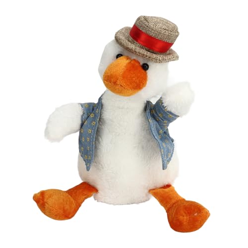 Asixxsix Talking Dancing Duck Toy, Wiederholt, was du Sagst, was du Sagst, Baby Musical Toy Tanztanz Singend Babyspielzeug, Spricht Puppengefüllte Spielzeug für Jungen Mädchen Geburtstag von Asixxsix