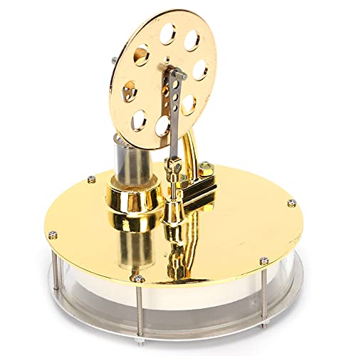 Asixxsix Tieftemperatur -Stirling -Motor, Dampf -Wärme -Bildungsmodellspielzeug mit Präzisions -Messing -Aluminiumteilen, für Physikwissenschaftliche Enthusiasten von Asixxsix