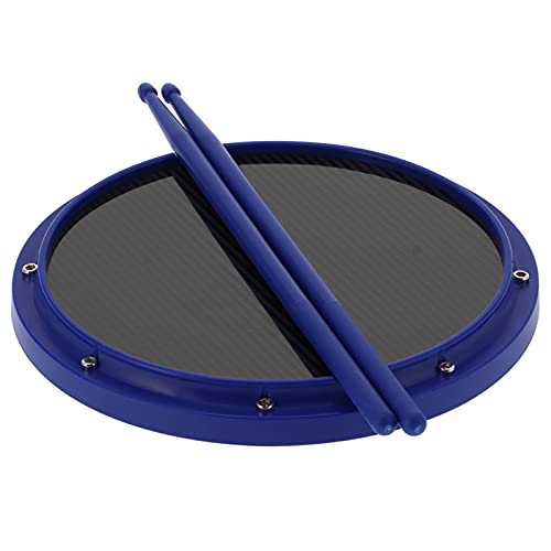 Dumb Drum Pad, Kohlefaser -Trommelsticks Drum -Trainingspad, Nicht -Schlupf -Stoßdämpfer -Matte mit Trommelstöcken, Percussion Drum Pad für Praxis -Percussion -Anfänger (Blue) von Asixxsix