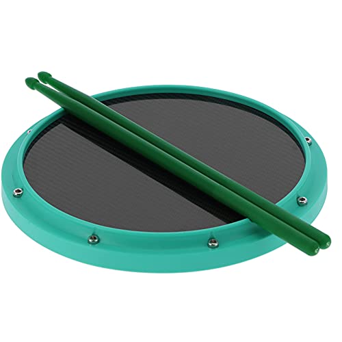 Dumb Drum Pad, Kohlefaser -Trommelsticks Drum -Trainingspad, Nicht -Schlupf -Stoßdämpfer -Matte mit Trommelstöcken, Percussion Drum Pad für Praxis -Percussion -Anfänger (Meergrün) von Asixxsix