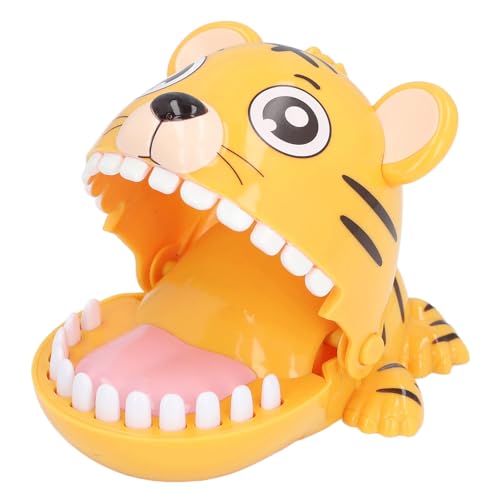 Asixxsix Krokodil-Zähne-Spielzeug-Spiel für Kinder, Tiger-förmige Beißfinger-Zahnarzt-Spiele, Lustige Spielzeuge, Neuartiges Mund-Biss-Finger-Spielzeug, Lustiges Interaktives Spiel (YELLOW) von Asixxsix
