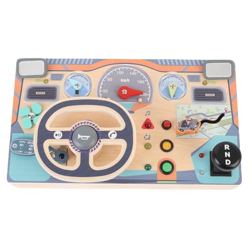 Montessori Geschäftiges Boardspielzeug für Kleinkinder, Holzkinder Lenkradspielzeug, Sensorisches Aktivitätsbrett für Feinmotorik, Bildungsspielspielzeug, Montessori Toy von Asixxsix