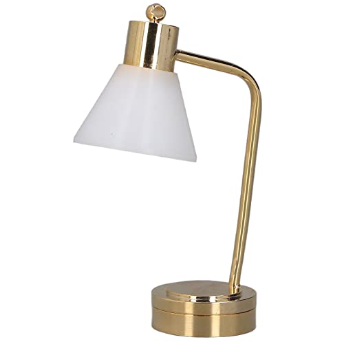Puppenhaus Tischlampe, 2,4 Zoll 1/12 Skala LED Puppenhaus Lampe batteriebetrieben Miniatur Puppenhaus Beleuchtung für Home Office Kinderzimmer Puppenhaus Tischlampe, 2,4 Zoll 1/12 Skala LED Puppenhaus Lampe batteriebetrieben Miniatur Puppenhaus Beleuchtung für Home Office Kinderzimmer von Asixxsix