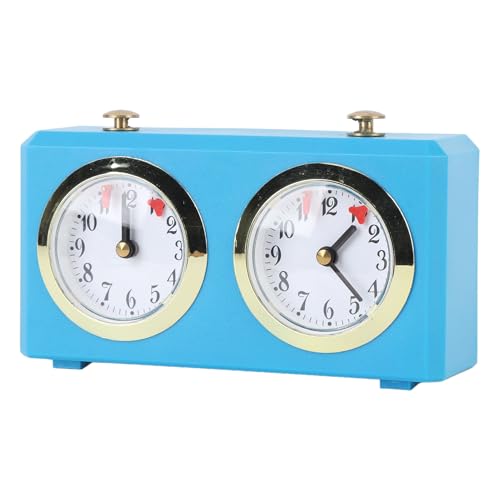 Retro -Analog -Schachkakt -Timer, Professionelle Mechanische Schachuhr mit Großen Zifferblättern, Leicht zu Lesen, Mechanischer Schachtimer für Schachbrett International Chess von Asixxsix