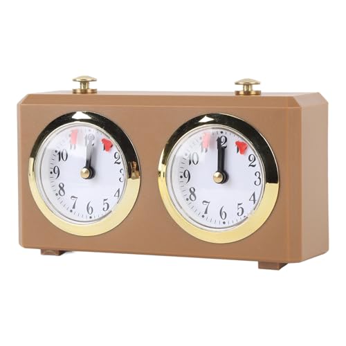 Retro -Analog -Schachkakt -Timer, Professionelle Mechanische Schachuhr mit Großen Zifferblättern, Leicht zu Lesen, Mechanischer Schachtimer für Schachbrett International Chess von Asixxsix