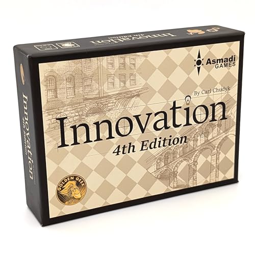 Asmadi Games Innovation 4th Edition - Strategie-Kartenspiel, Erfinde ein Imperium, Tabeau Building, ab 14 Jahren, 2-4 Spieler von Asmadi Games