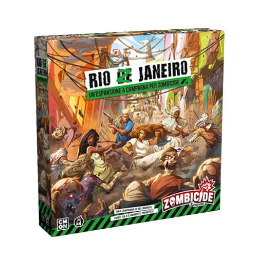 Asmodee - Zombicide: Zweite Ausgabe, Rio Z Janeiro - Erweiterung des Brettspiels, italienische Ausgabe von Asmodee Italia