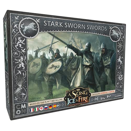 CMON, A Song of Ice & Fire – Geschworene Schwerter von Haus Stark, Erweiterung, Tabletop, 2 Spieler, Ab 14+ Jahren, 45+ Minuten, Deutsch, Mehrsprachig, Mehrfarbig, Bunt von CMON