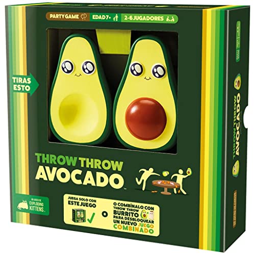 Asmodee EKITTA01ES 0 Throw Avocado-Kartenspiel auf Spanisch von Exploding Kittens