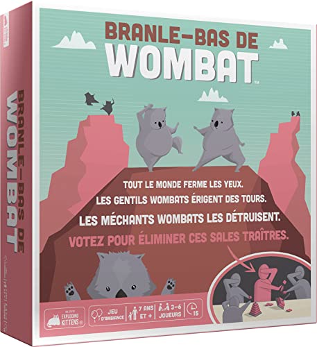 ASMODEE Exploding Kittens Bass de Wombat | Französische Version | ab 7 Jahren | 3-6 Spieler | 15-30 Minuten von ASMODEE