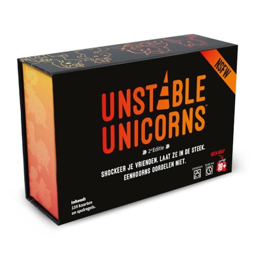 ASMODEE Unstable Einhörner NSFW NL - Kartenspiel - Die 18+ Ausgabe von Unstable Einhörner! - 18+ - 2-8 Spieler - DE von ASMODEE