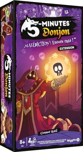 Asmodee Wiggles 3D 5 Minuten Dungeon – Erweiterung: Fluch. Immer noch verpasst! – Gesellschaftsspiele – Kartenspiele – Kooperationsspiele – Spiele für Erwachsene und Kinder ab 8 Jahren – französische von Asmodee