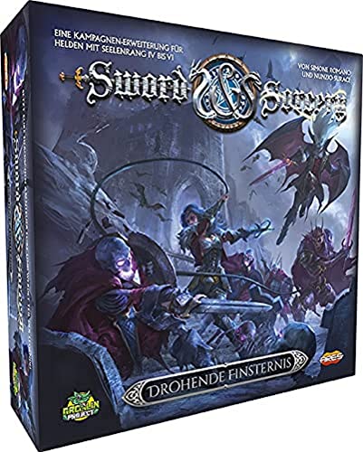 Ares Games, Sword & Sorcery – Drohende Finsternis, Kampagnen-Erweiterung, Expertenspiel, Dungeon Crawler, 1-5 Spieler, Ab 13+ Jahren, 30+ Minuten, Deutsch von Asmodee