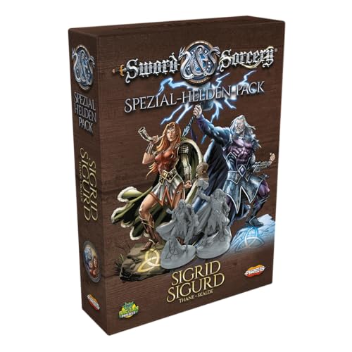 Ares Games | Sword & Sorcery: Die Alten Chroniken – Sigrid/Sigurd | Spezial-Helden-Erweiterung | Expertenspiel | Dungeon Crawler | 1-5 Spieler | Ab 13+ Jahren | 30-150 Minuten | Deutsch von Asmodee