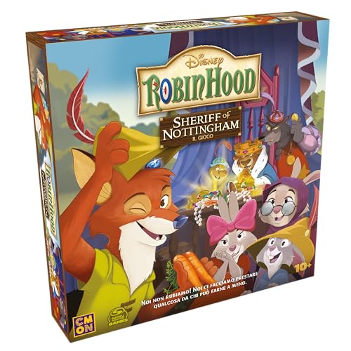 Asmodee, Disney Robin Hood Sheriff von Nottingham, Brettspiel, 3-5 Spieler, ab 10 Jahren, italienische Ausgabe von Asmodee