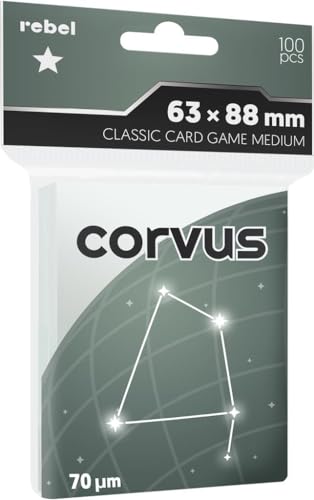 Asmodee, Kartenhüllen (63x88mm) Classic Card Game Medium Corvus, 100 Stück von Asmodee