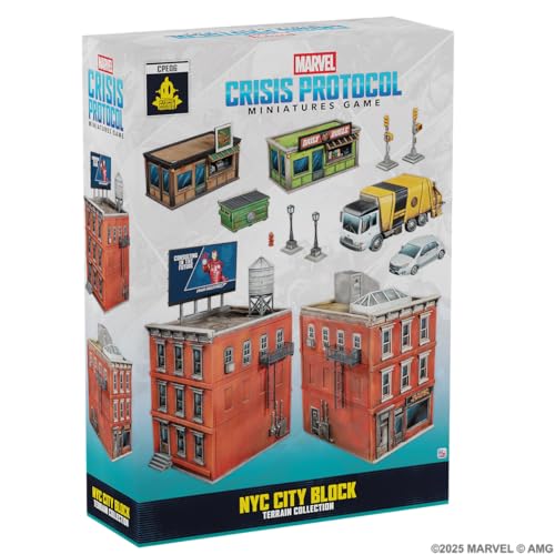 Asmodee, Marvel: Crisis Protocol – NYC City Block, Terrain Collection, Atomic Mass Games, Tabletop, 2 Players, from Age 14+, 90-120 Minutes, English, French and Spanish von Asmodee
