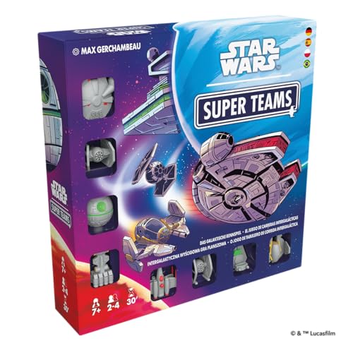 Asmodee, Star Wars Super Teams, Zygomatic, Familienspiel, 2-4 Spieler, ab 7+ Jahren, 30 Minuten, Spiel in Deutsch, Spanisch, Polnisch, Portugiesisch (Brasilien) von Asmodee
