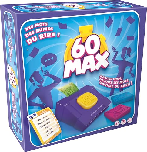 Asmodee - 60 Max – Kooperatives Spiel für die Familie ab 8 Jahren, erraten Sie Wörter mit Mimes oder Beschreibungen, Gesellschaftsspiel für 4 bis 8 Spieler, 30 Minuten, französische Version Asmodee - 60 Max – Kooperatives Spiel für die Familie ab 8 Jahren, erraten Sie Wörter mit Mimes oder Beschreibungen, Gesellschaftsspiel für 4 bis 8 Spieler, 30 Minuten, französische Version von Asmodee