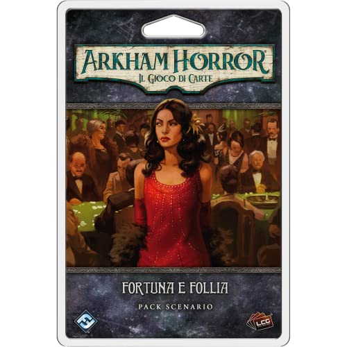 Asmodee - Arkham Horror Kartenspiel: Glück und Wahnsinn - Kartenspiel-Erweiterung, italienische Ausgabe von Asmodee