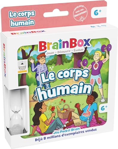 Asmodee Bezzerwizzer BrainBox Le Corps Humain – Kartenspiel mit Speicherkarten und Beobachtungskarten – Familienspiel – 6 Jahre und älter – 1 Spieler und mehr – Französisch von Asmodee