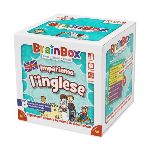 Asmodee - BrainBox Lernen Sie Englisch (2022), Spiel zum Lernen und Trainieren des Geistes, 1+ Spieler, 8+ Jahre, Ed. auf Italienisch von Asmodee Italia