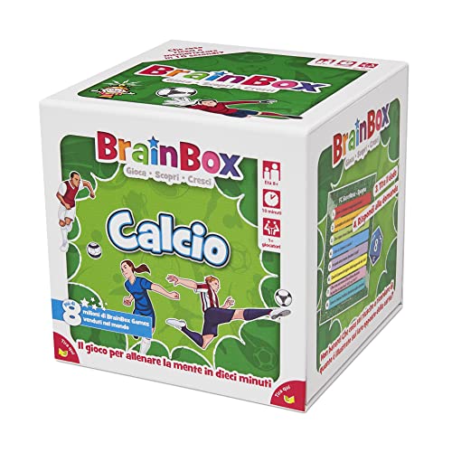 Asmodee - BrainBox: Fußball, Spiel zum Lernen und Trainieren des Geistes, 1+ Spieler, 8+ Jahre, Ed. auf Italienisch, G1-13909 von Asmodee