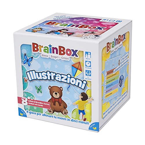 Asmodee - BrainBox: Illustrationen - Spiel zum Lernen und Trainieren des Geistes, 1+ Spieler, 4+ Jahre, Italienische Ausgabe von Asmodee