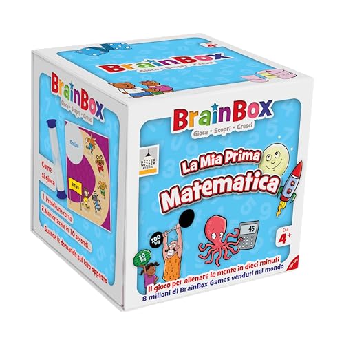 Asmodee - BrainBox: Meine erste Mathematik - Spiel zum Lernen und Trainieren des Geistes, 1+ Spieler, 4+ Jahre, Ausgabe auf Italienisch von Asmodee