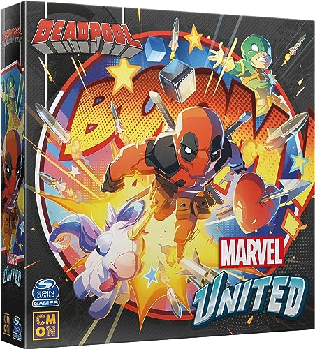 Asmodee Cmon Marvel United: Dead Pool – Gesellschaftsspiele – Kartenspiele – kooperatives Spiel für Erwachsene und Kinder ab 14 Jahren – 1 bis 4 Spieler – französische Version von Asmodee