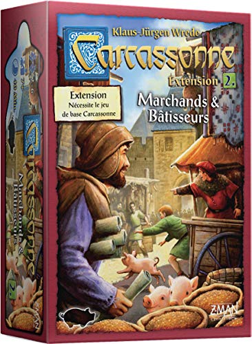 Z-Man Games – Carcassonne – Erweiterung 2 Händler & Baumeister – Gesellschaftsspiel – ab 7 Jahren – 2-6 Spieler – 40 Minuten von Asmodee
