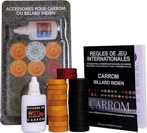 Asmodee Carrom Art | Carrom – Komplettset | Zubehör Indianer Billard | ab 6 Jahren | 2 bis 4 Spieler | 20 Minuten von Asmodee