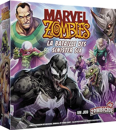 Asmodee - Cmon – Marvel Zombies Erweiterung: Die Schlacht der Sinister Sechs – EIN Zombizid-Spiel – Gesellschaftsspiele mit Figuren – Kooperative Spiele für Erwachsene und Kinder ab 14 Jahren von Asmodee
