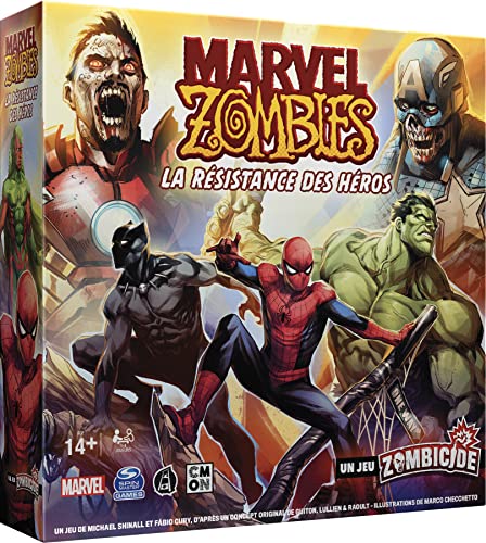 Asmodee Cmon Marvel Zombies: Die Widerstandskraft der Helden – EIN Zombizid-Spiel – Gesellschaftsspiele – Spielfiguren – kooperatives Spiel – Spiel für Erwachsene und Kinder ab 14 Jahren von Asmodee