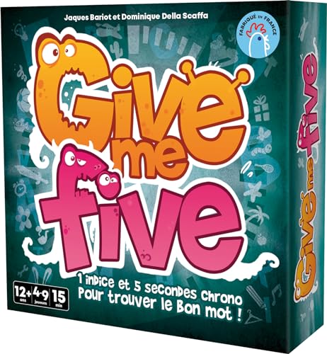 Asmodee Give ME Five – Stimmungskartenspiel für Erwachsene & Kinder ab 12 Jahren – Gesellschaftsspiel 1 Hinweis & 5 Sekunden zum Finden des richtigen Wortes – 15 Minuten von Asmodee