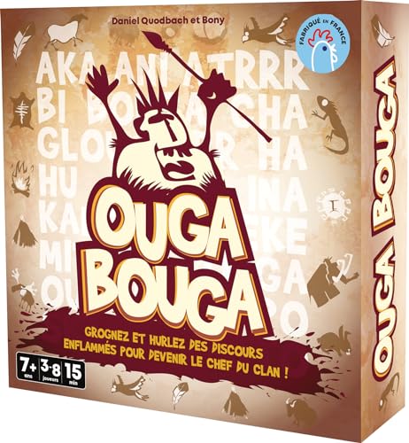 Asmodee Ouga Bouga – Stimmungskartenspiel für Kinder ab 7 Jahren – Gesellschaftsspiel Familie Made in Frankreich – Grognez & Heulen, um Chef des Clan zu Werden – 15 Minuten – 3 bis 8 Spieler von Asmodee