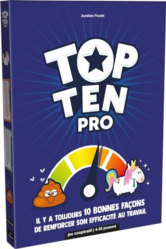 ASMODEE Cocktail Games Top Ten Pro – Gesellschaftsspiele – Kartenspiele – Gesellschaftsspiele ab 16 Jahren – 4 bis 30 Spieler – französische Version von ASMODEE